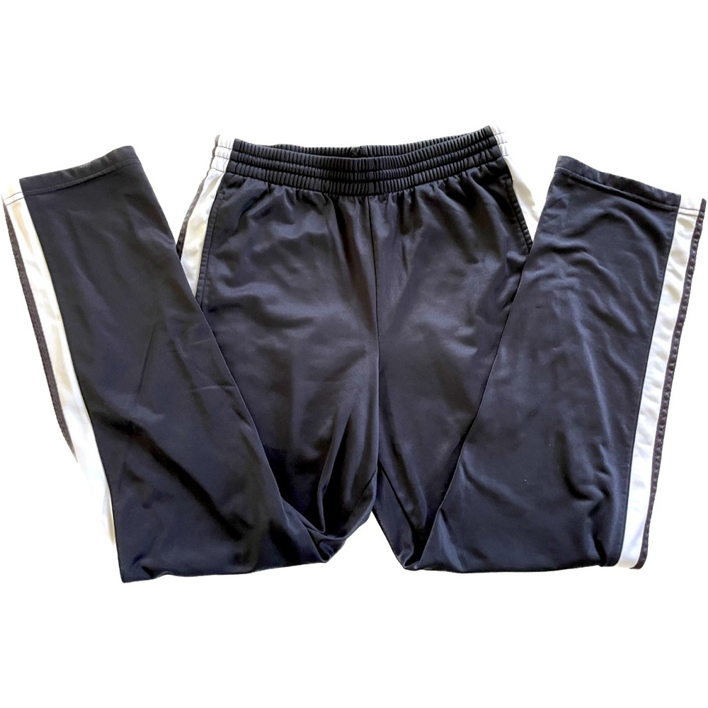 😎 Men’s TekGear Black Athletic Pants w/white stripes in excellent condit… - Picture 2 of 5